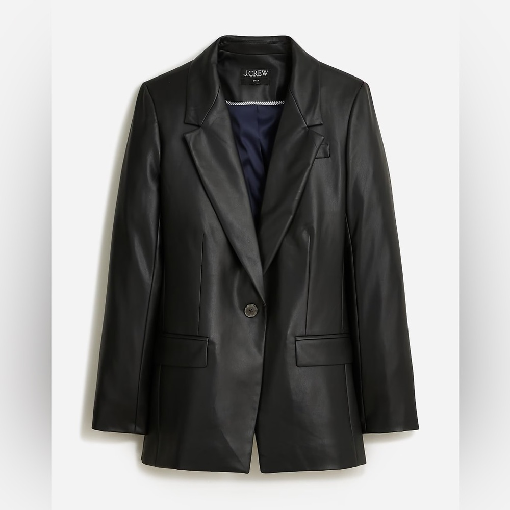 J.Crew Willa blazer in faux leather BT529